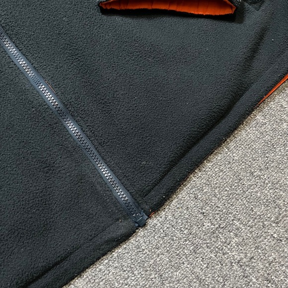 NFL Chicago Bears Reversible Jacket XL Orange Navy Fleece Windbreaker Full Zip - Picture 13 of 16